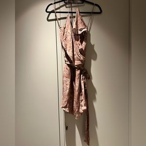 Haute hippie halter scarf dress